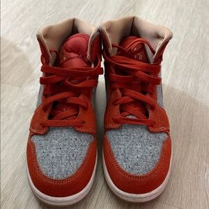 Nike Red and Gray Kids Sneakers